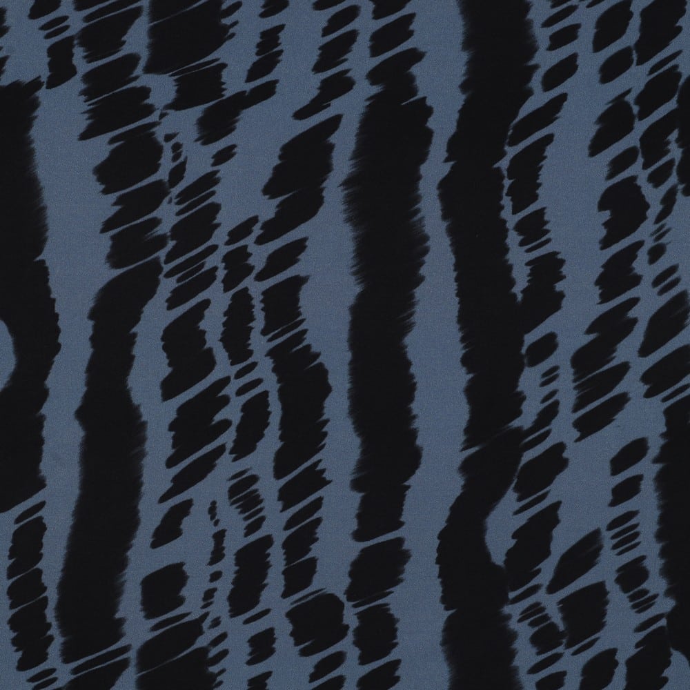Coupon 170cm viscose radiance digitaal abstract blauw