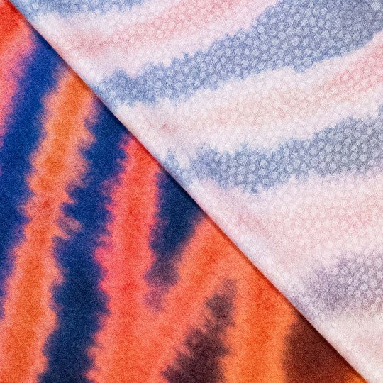 Coupon 180cm viscose jacquard digitaal blur