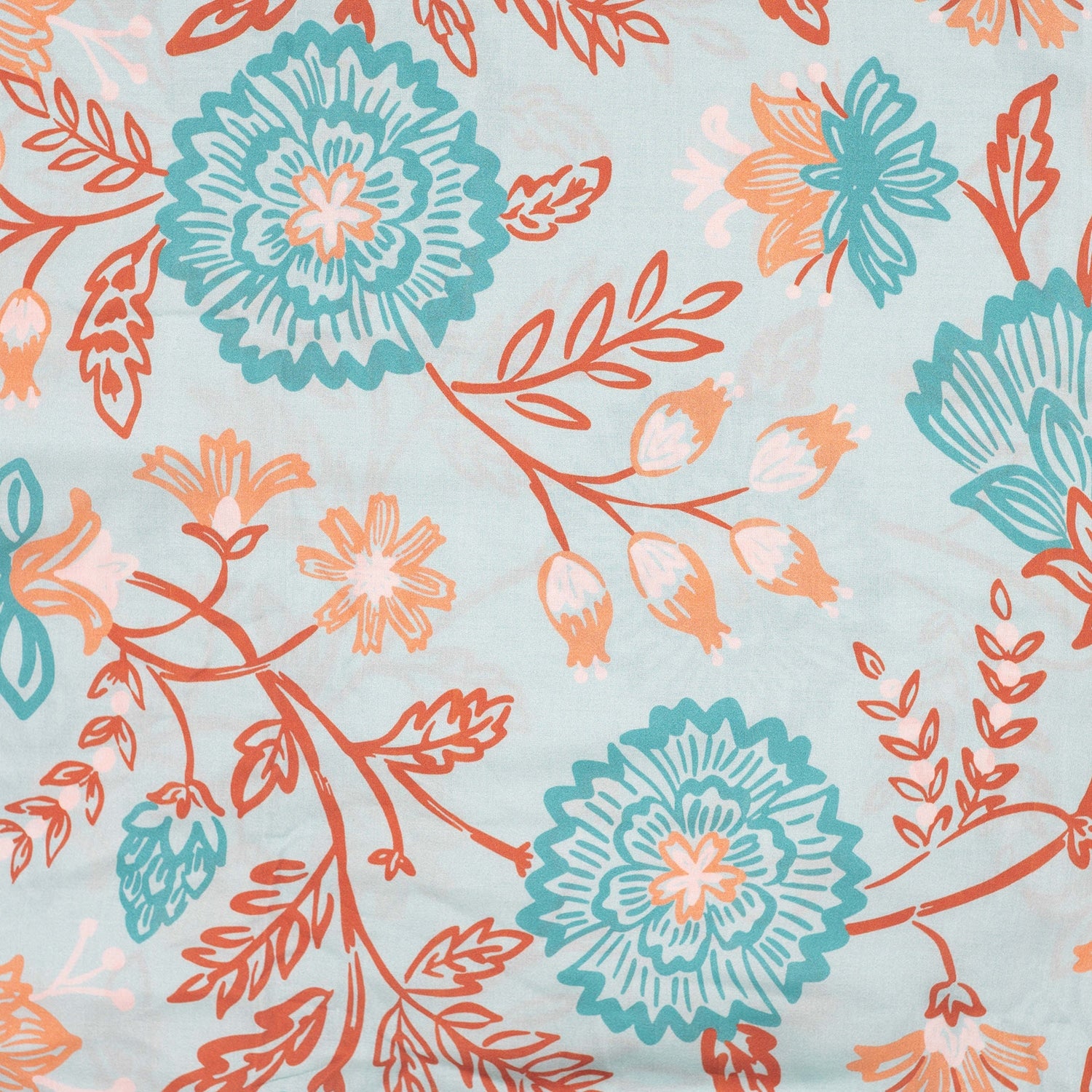 Coupon 320cm viscose voile bloemen