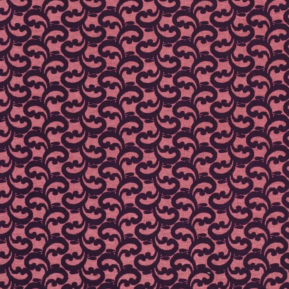Coupon 45cm punta di roma deco curls roze