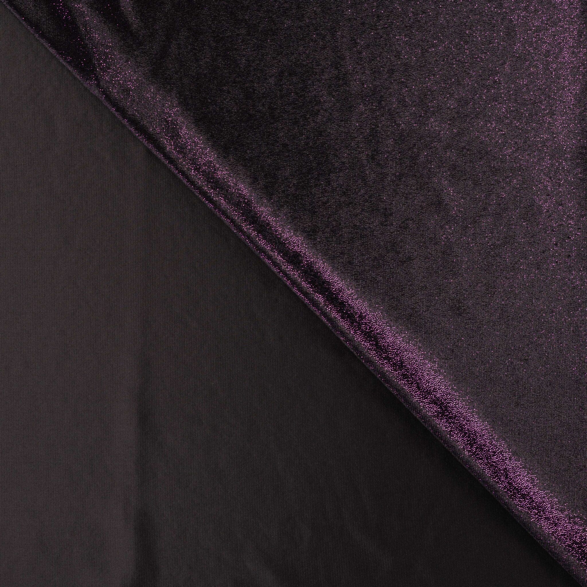 Coupon 65cm velour foil paars