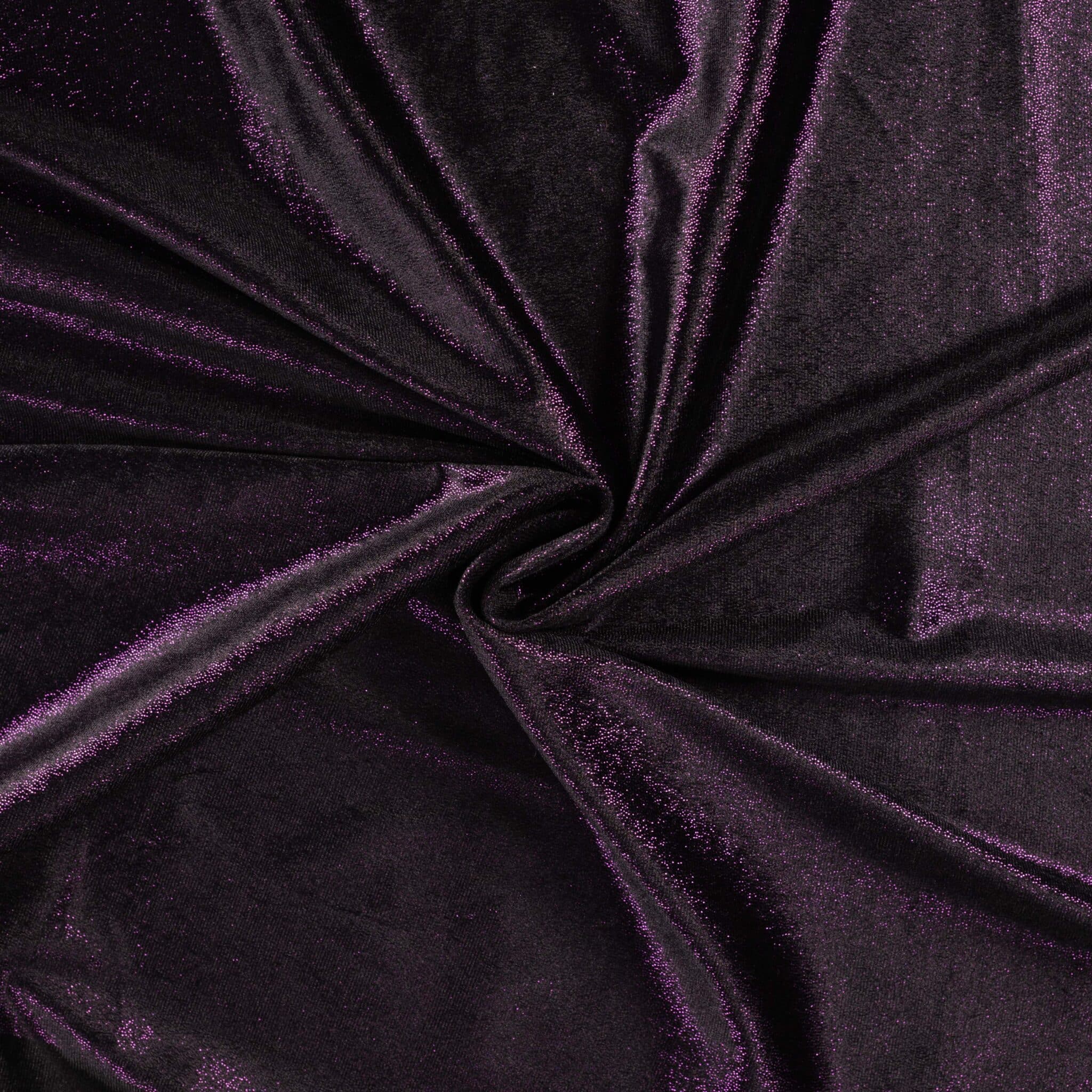 Coupon 65cm velour foil paars