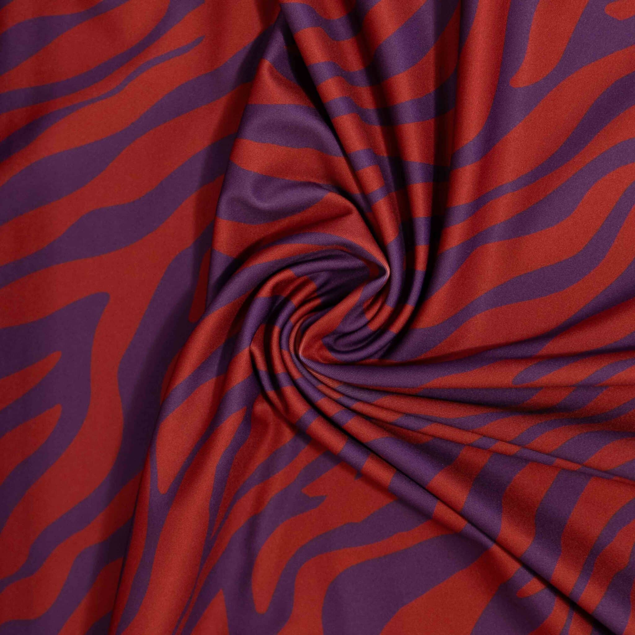 Coupon 70cm yoga sportwear zebraprint paars/rood