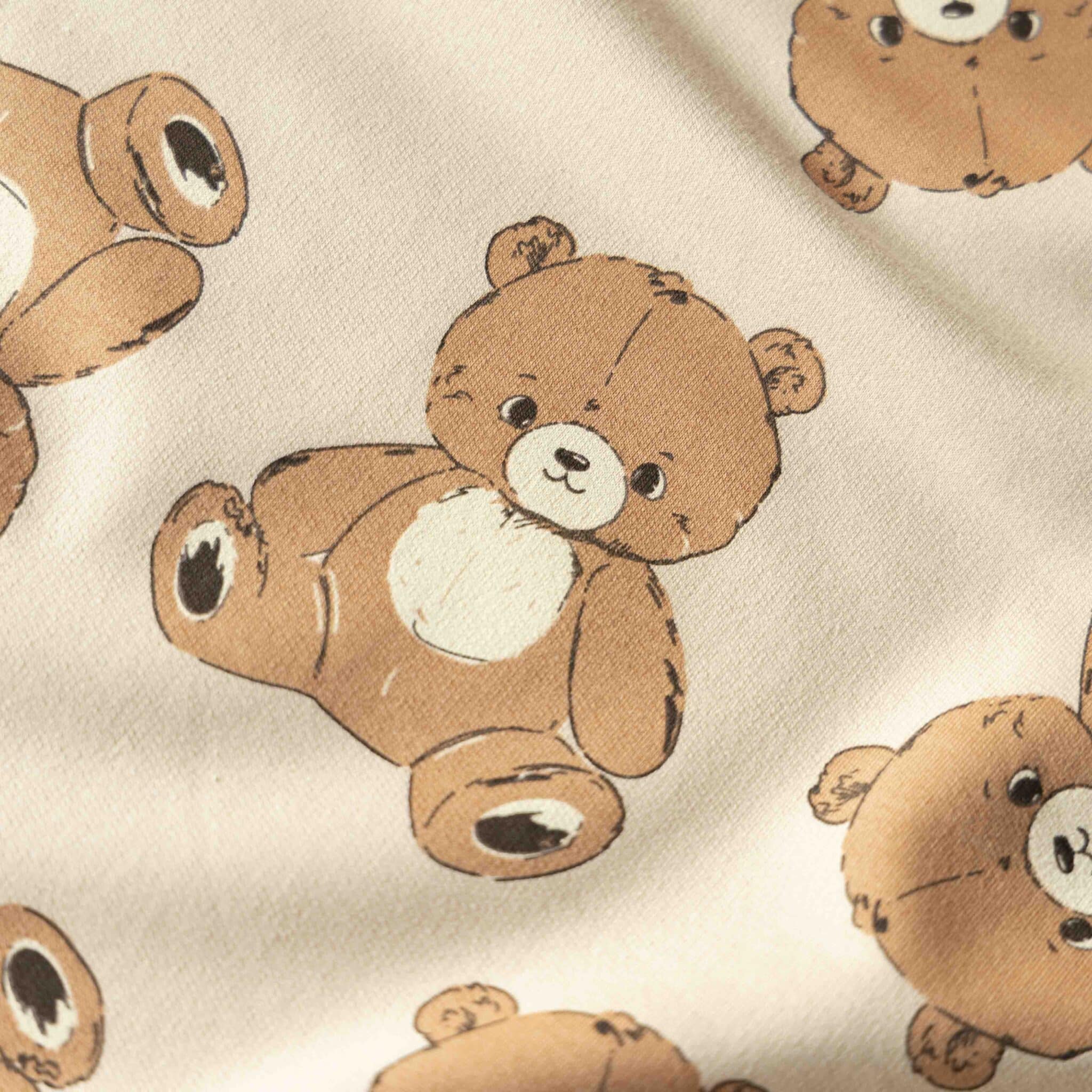 Coupon 75cm french terry teddyberen beige