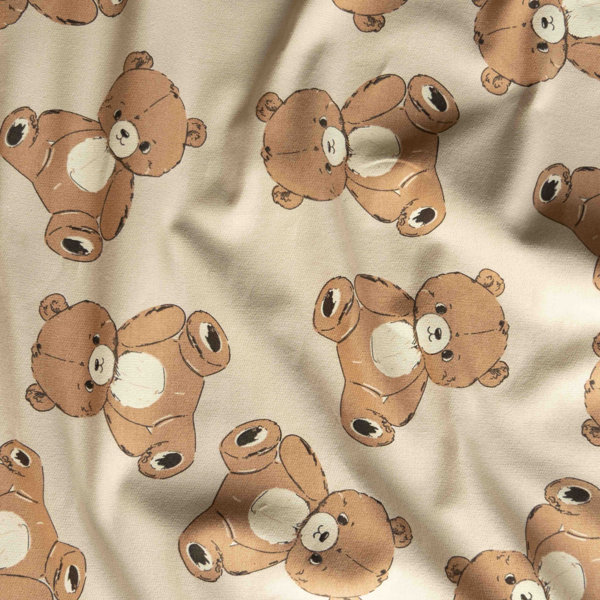 Coupon 75cm french terry teddyberen beige