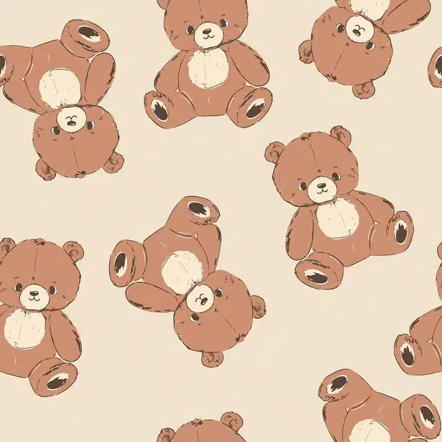 Coupon 75cm french terry teddyberen beige