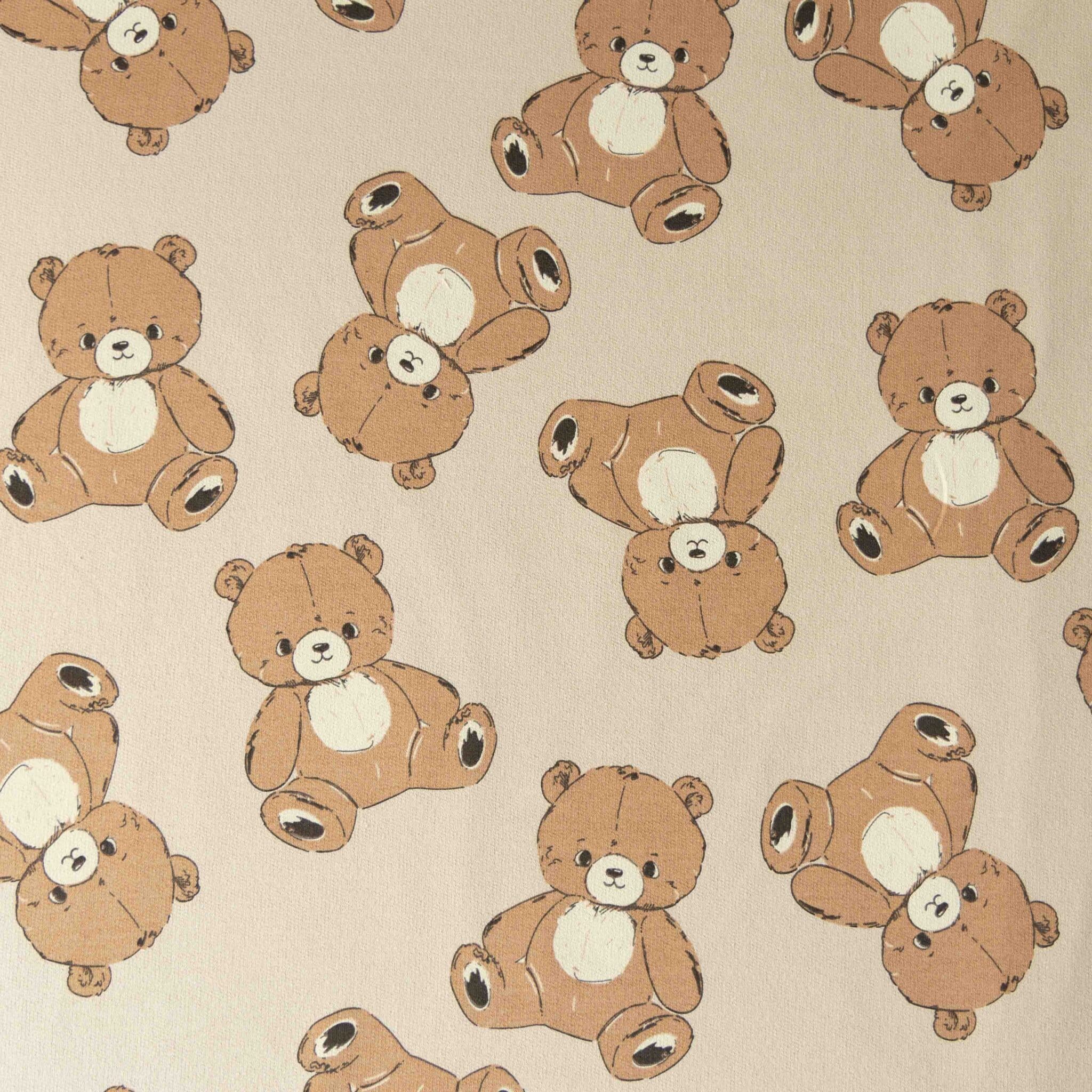 Coupon 75cm french terry teddyberen beige