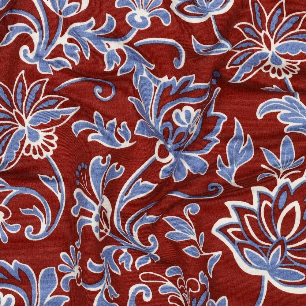 Coupon 75cm punta di roma paisley bordeaux