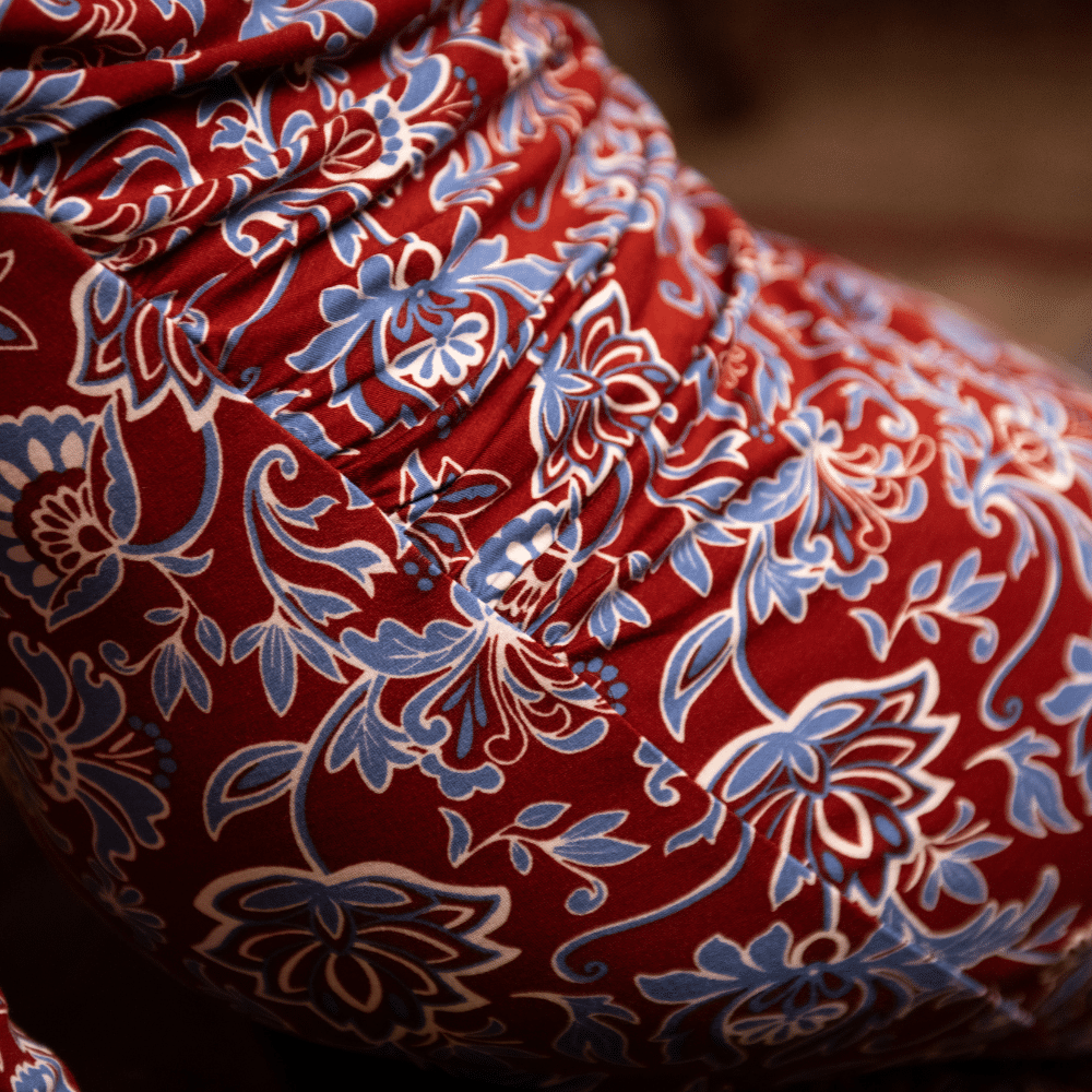 Coupon 75cm punta di roma paisley bordeaux
