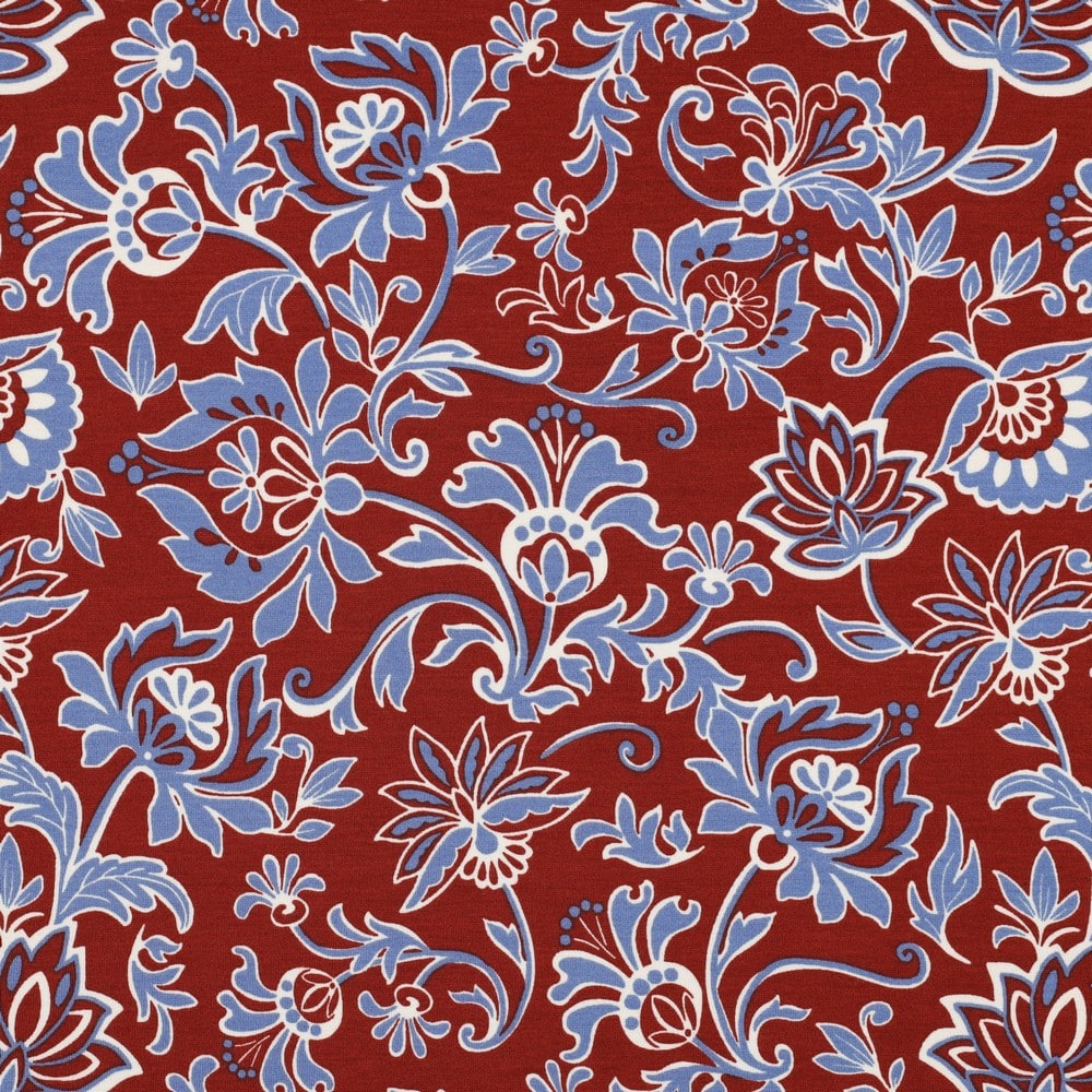 Coupon 75cm punta di roma paisley bordeaux