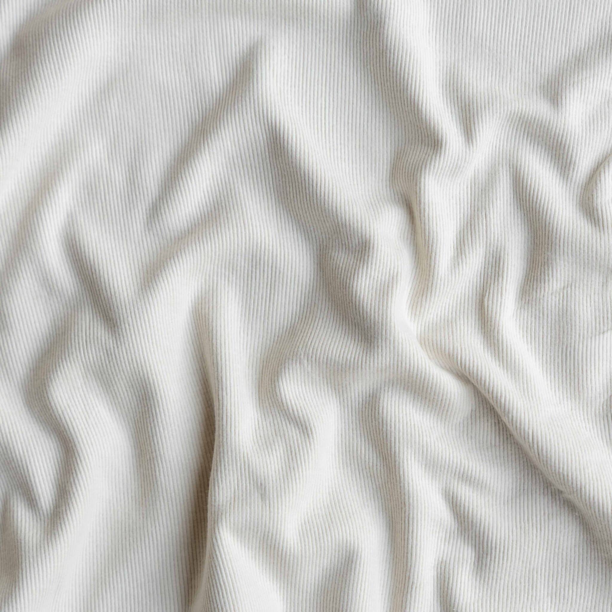Coupon 80cm double brushed viscose rib jersey offwhite
