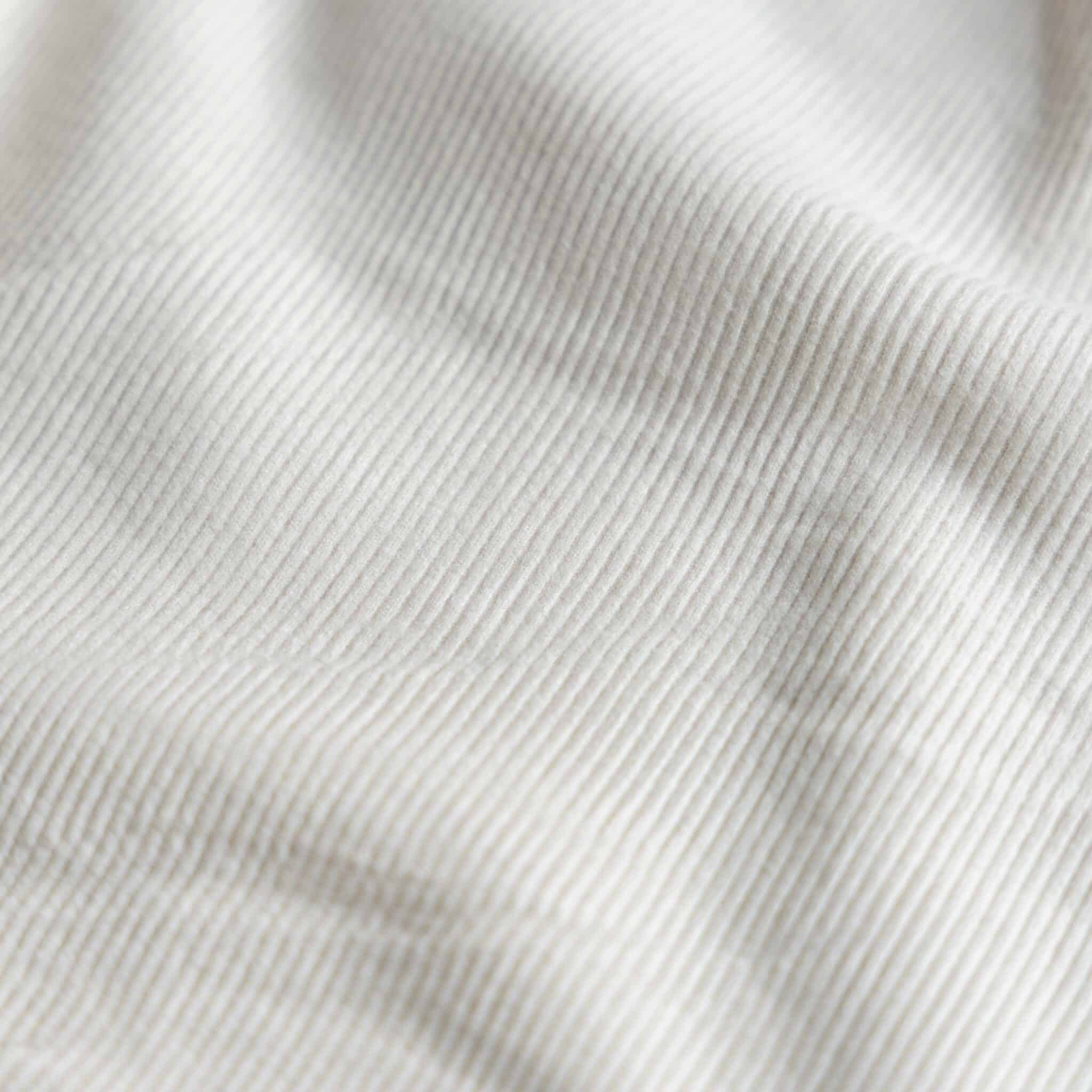 Coupon 80cm double brushed viscose rib jersey offwhite