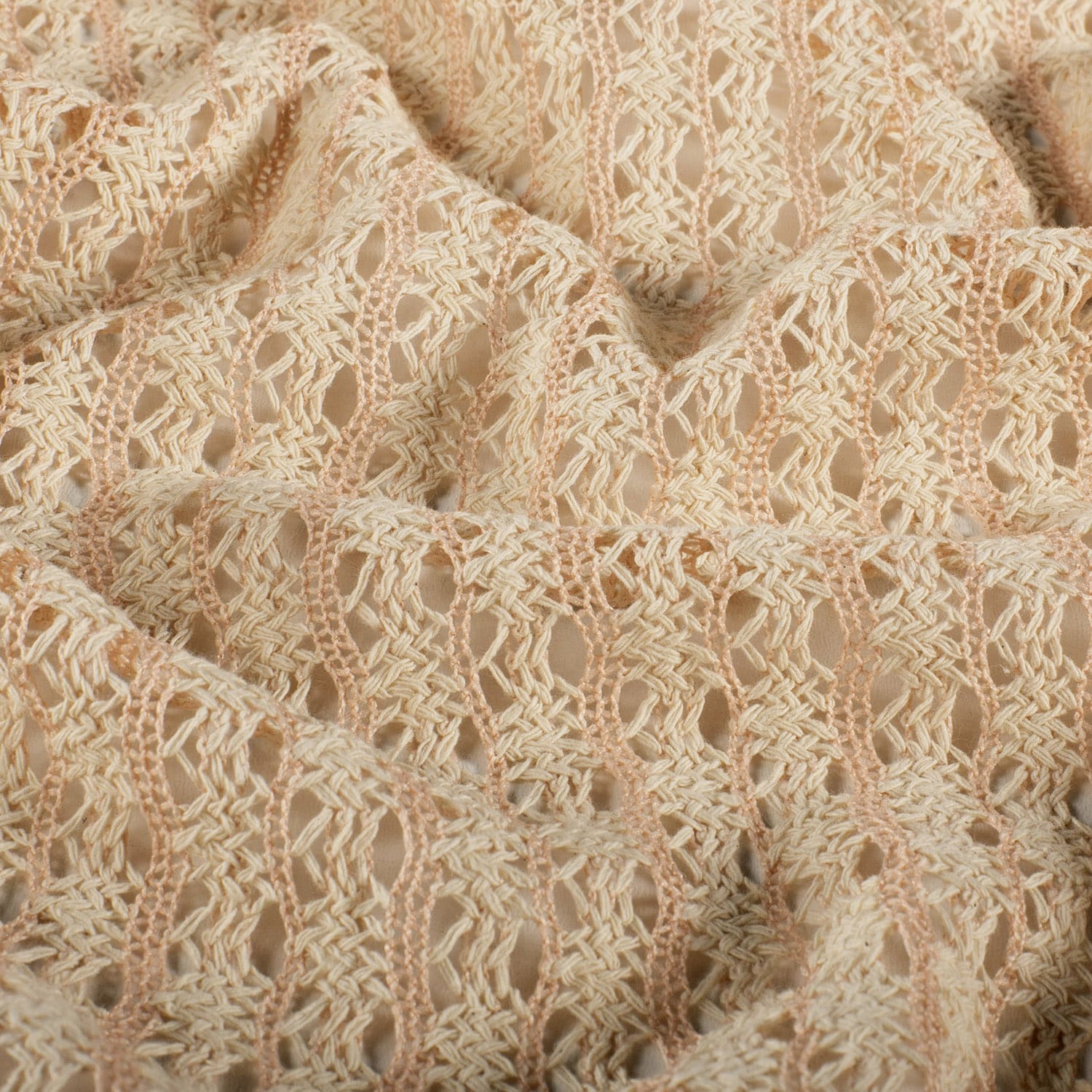 Crochet strepen lichtroze