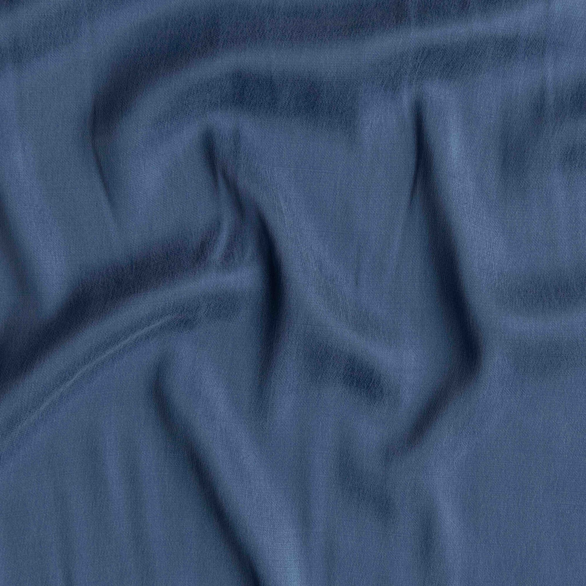 Cupro satijn jeansblauw
