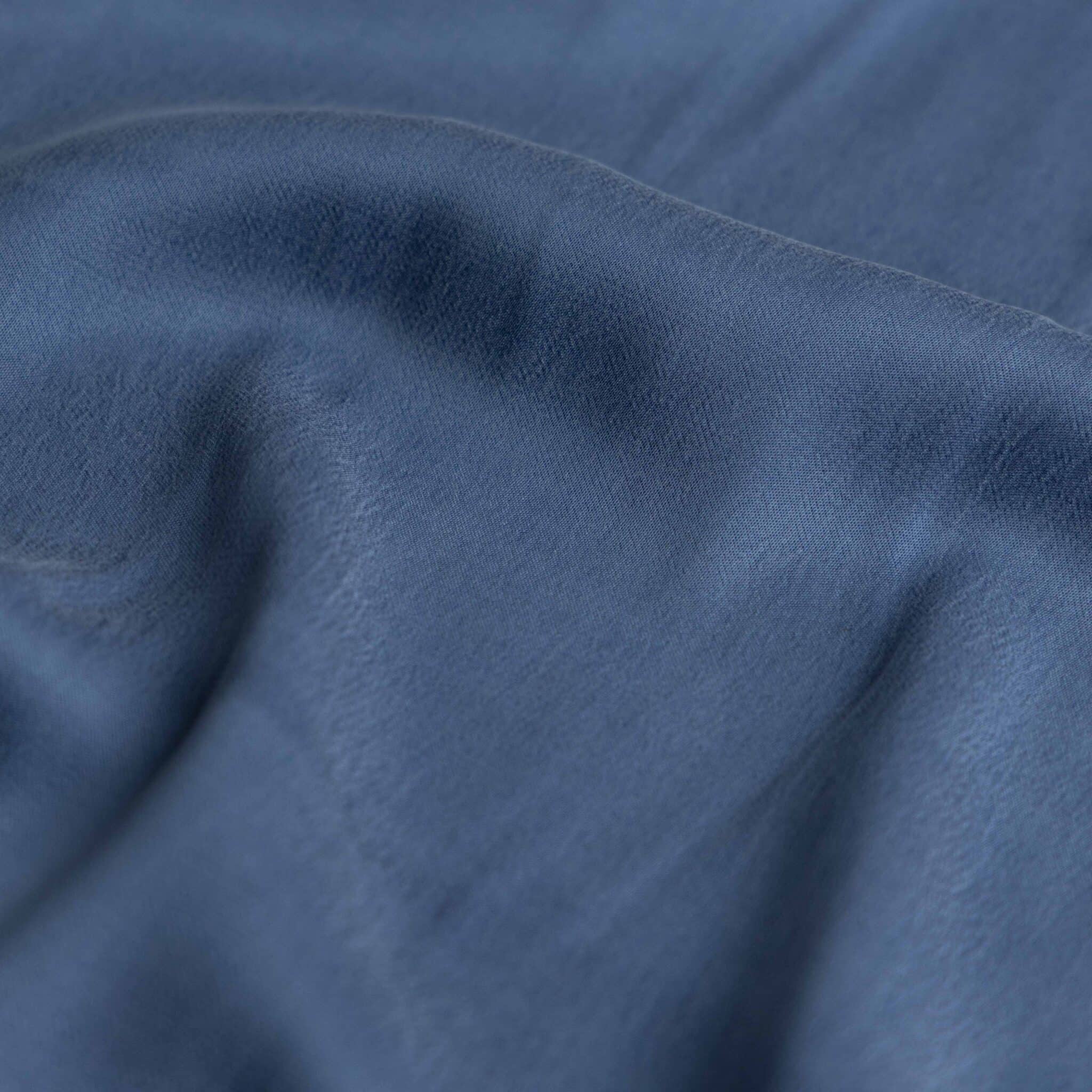 Cupro satijn jeansblauw