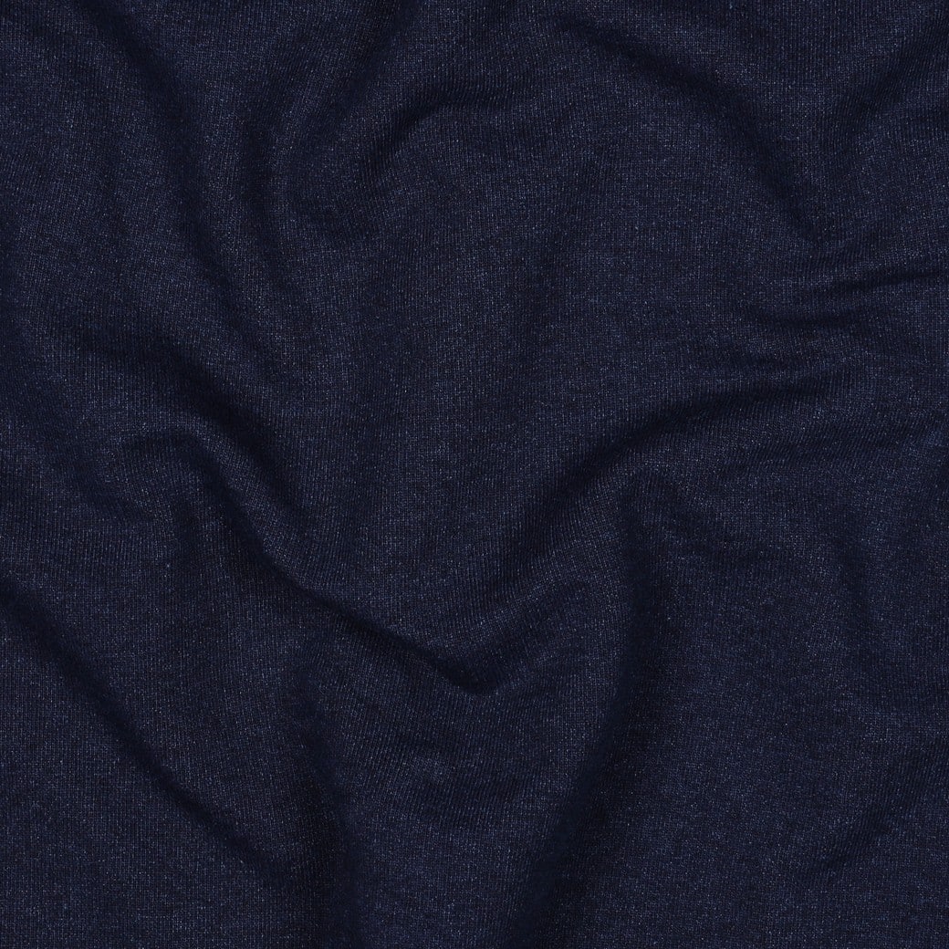 Denim french terry donkerblauw