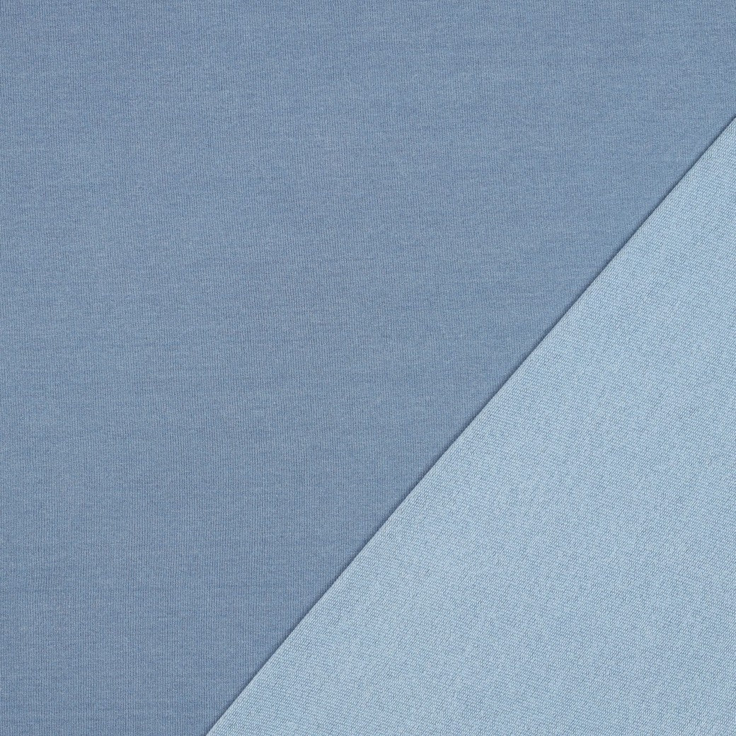 Denim french terry licht jeansblauw