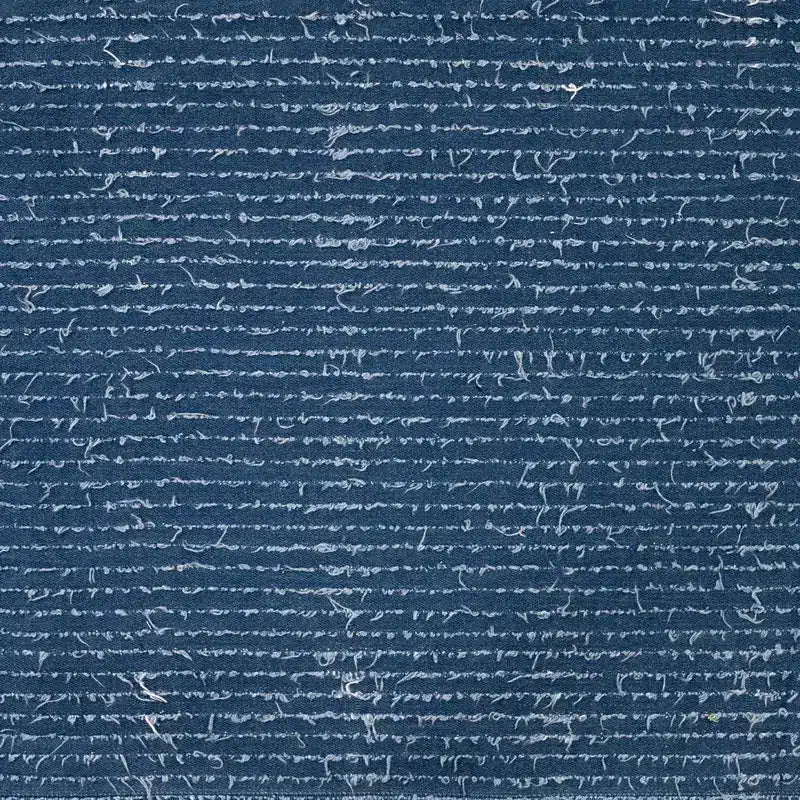 Denim ruffle strepen jeansblauw