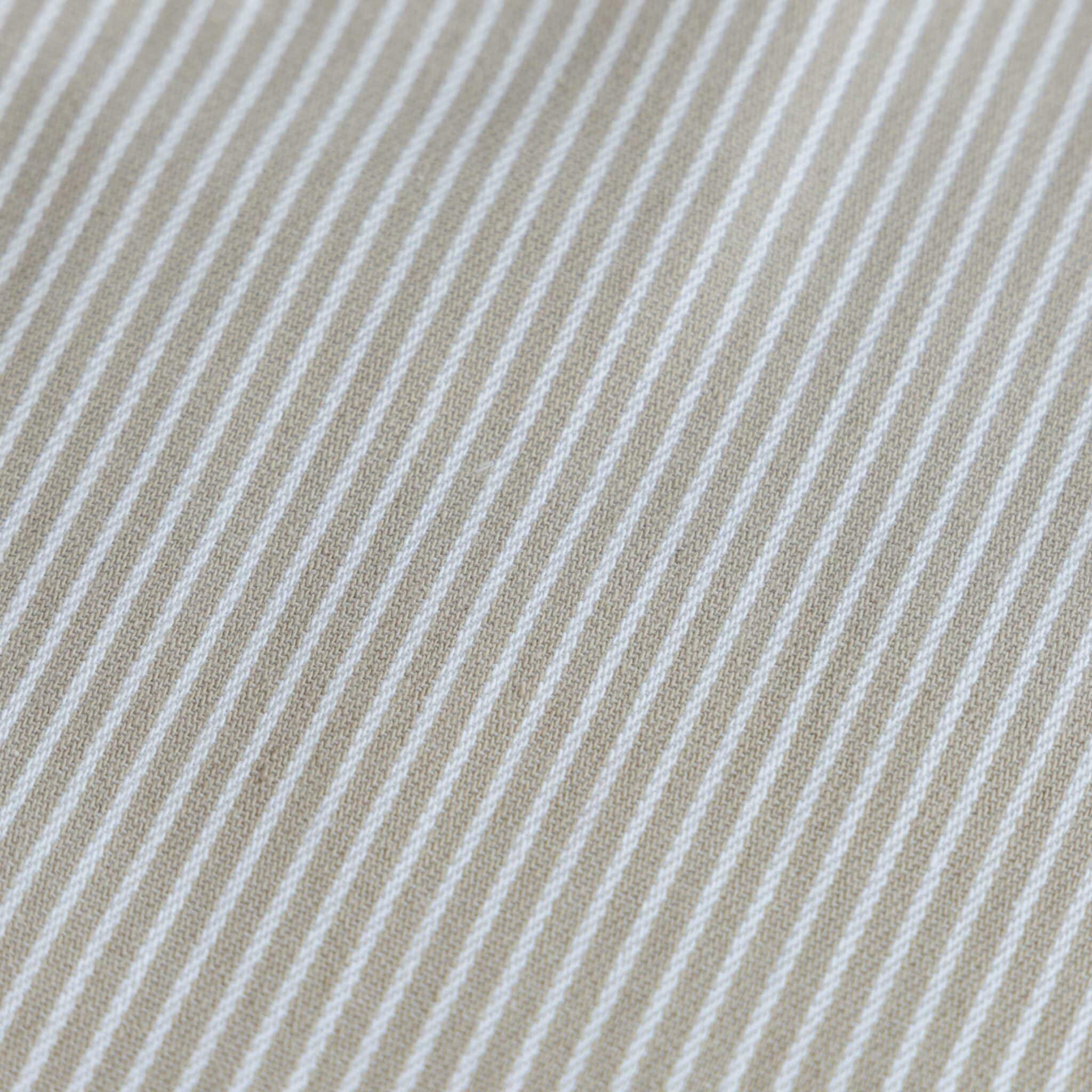 Denim yarn dyed strepen beige
