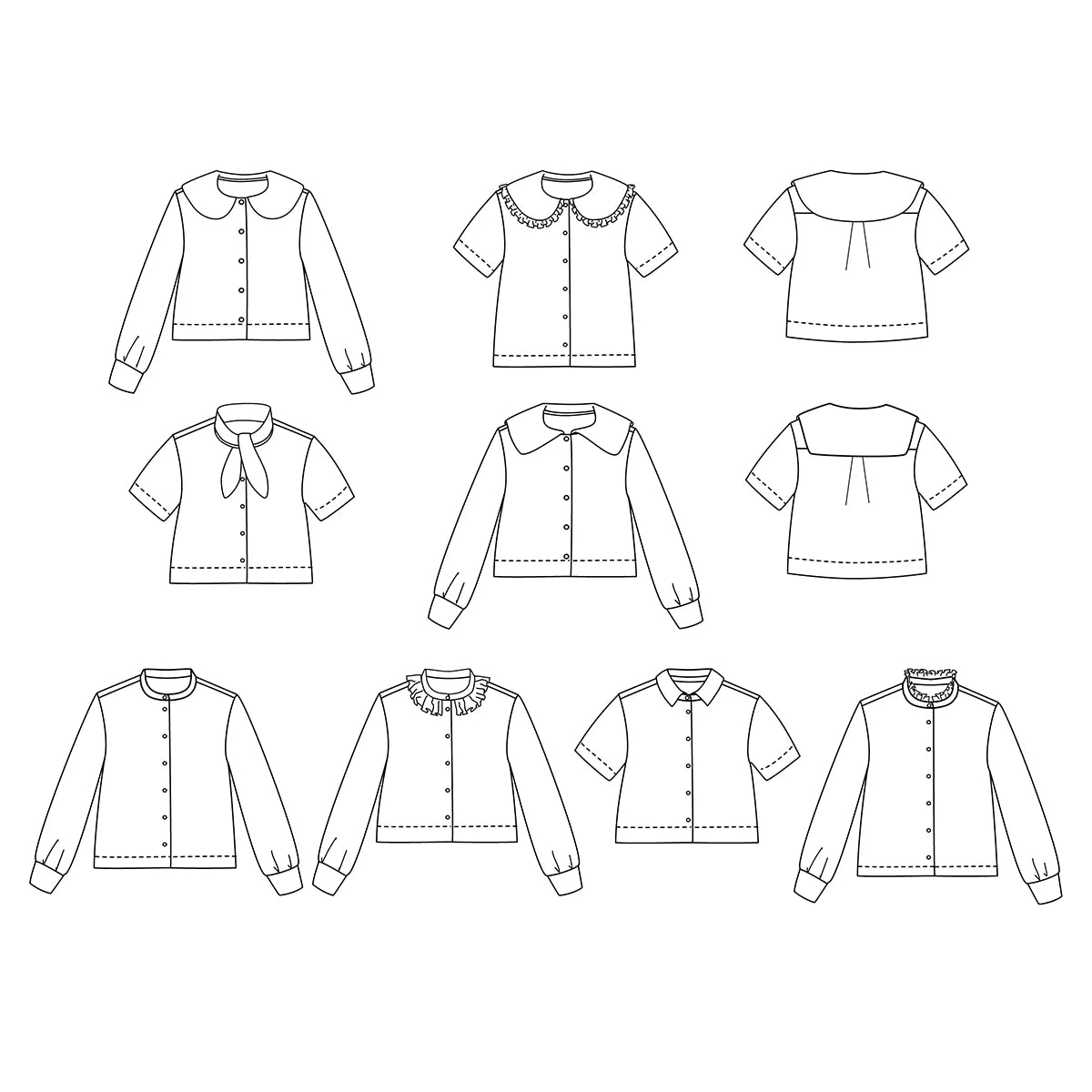 Ikatee - Amsterdam blouse dames (papieren patroon)