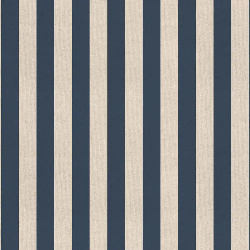 Linnenlook half panama strepen denim