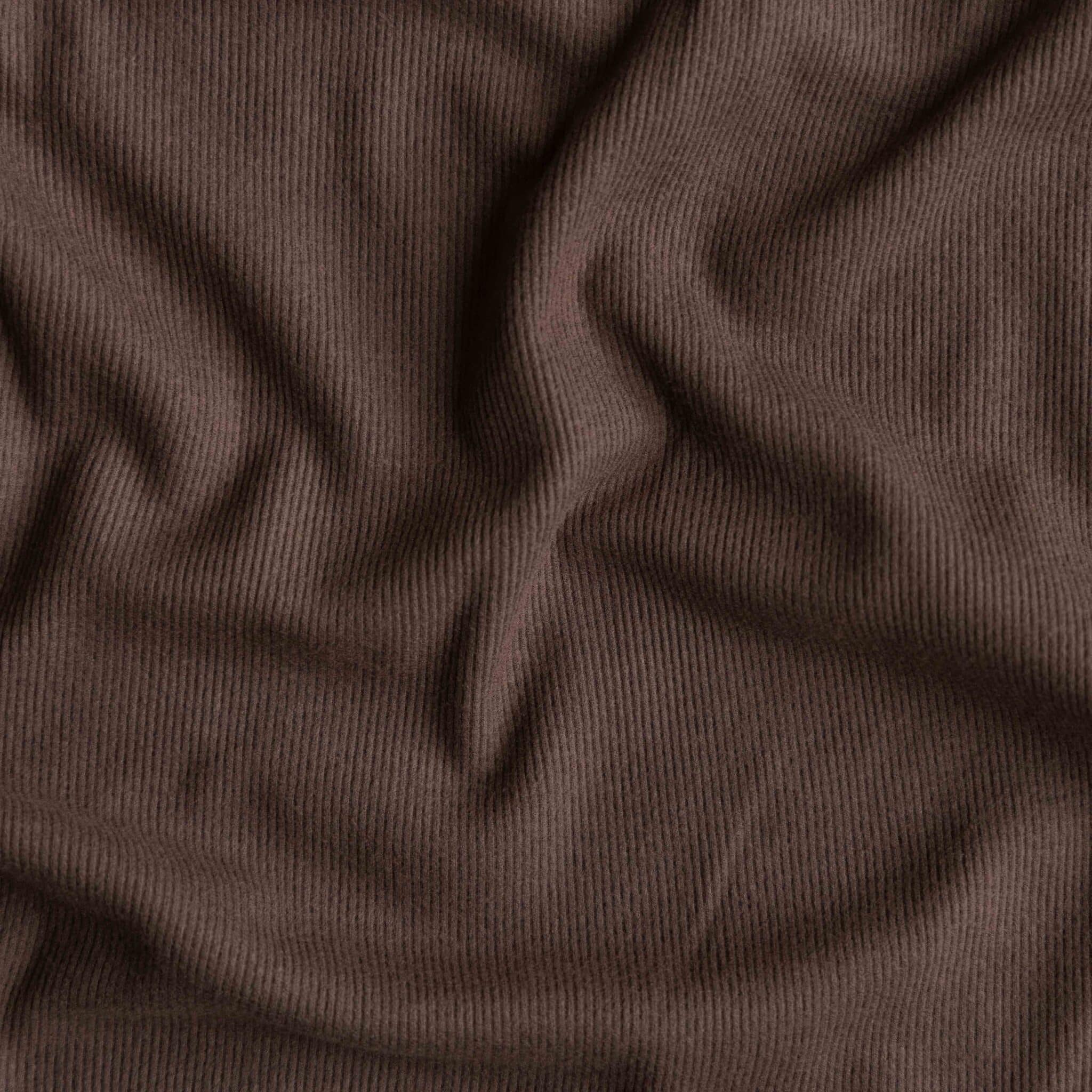 Double brushed viscose rib jersey bruin