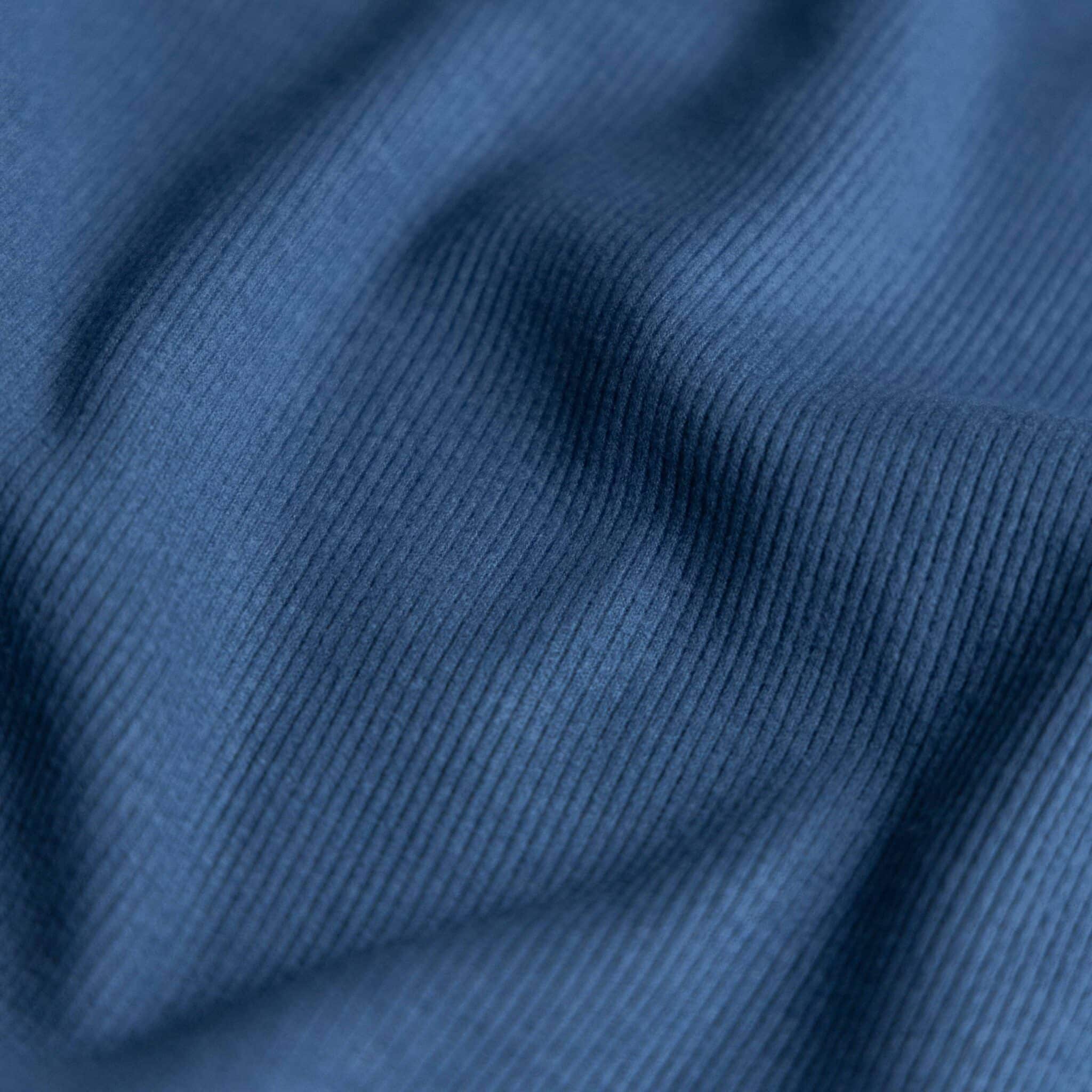 Double brushed viscose rib jersey donker jeansblauw