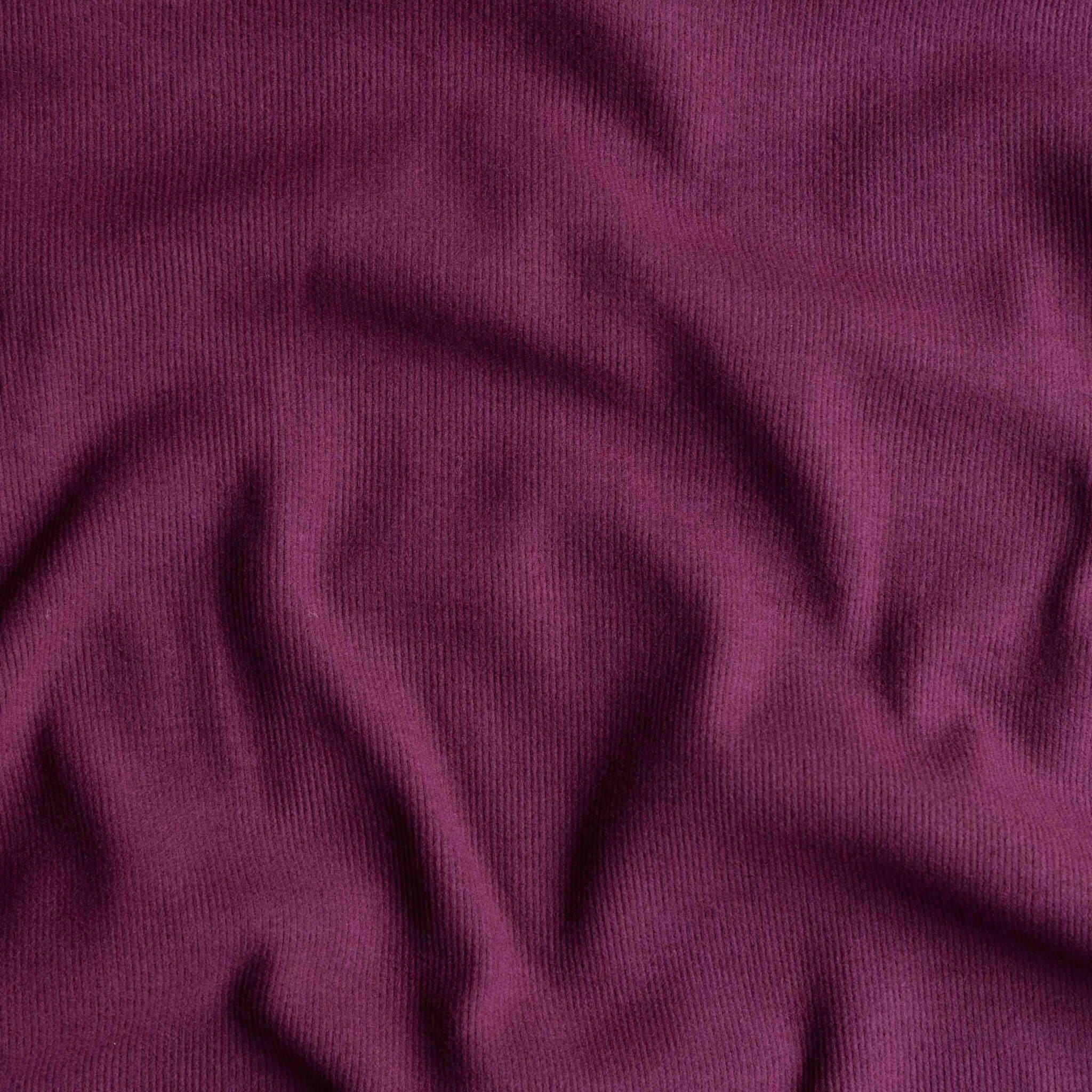Double brushed viscose rib jersey mauve/wine