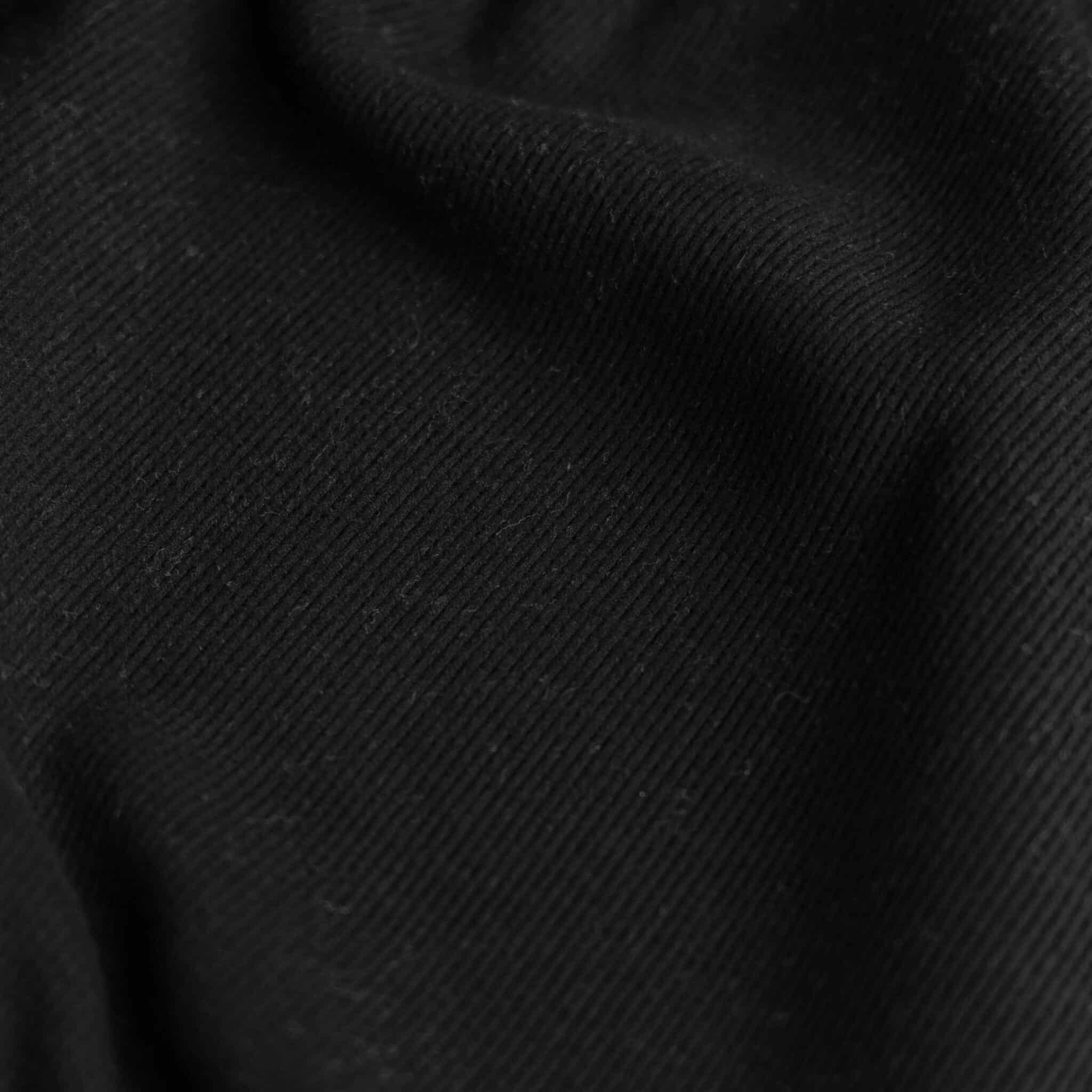 Double brushed viscose rib jersey zwart