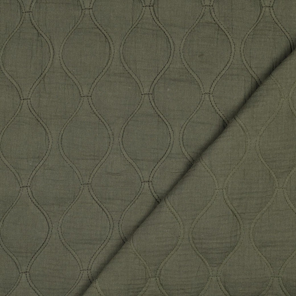 Double gauze quilt donker mosgroen