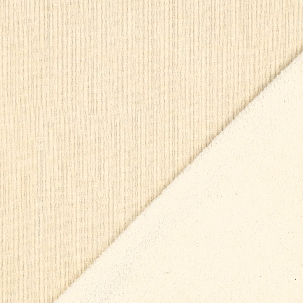 Double sided gebreide velours sherpa beige