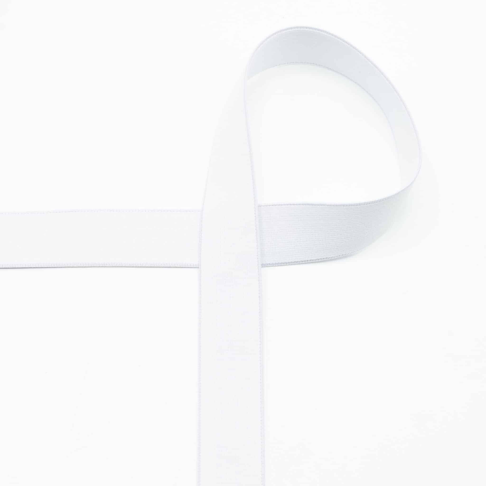 Elastiek uni 30mm wit