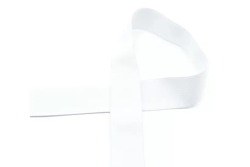 Elastiek uni 40mm wit