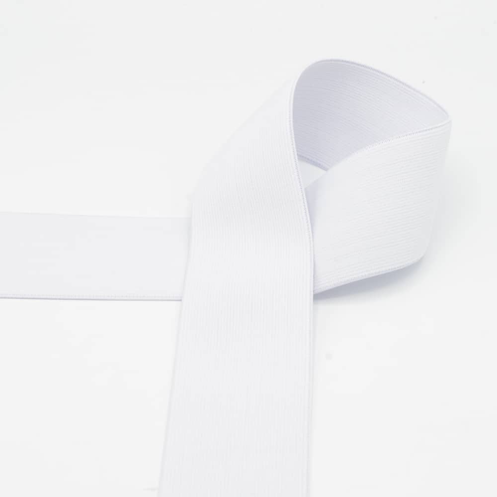 Elastiek uni 50mm wit