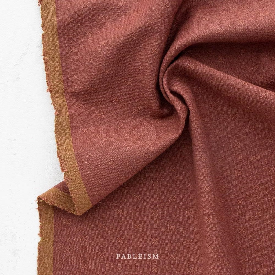 Fableism - Sprout woven katoen black cherry