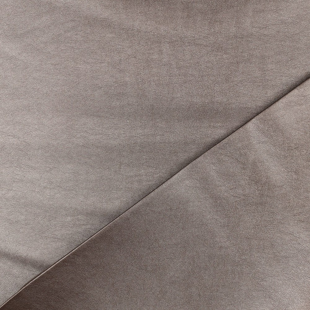 Faux leather bruin metallic