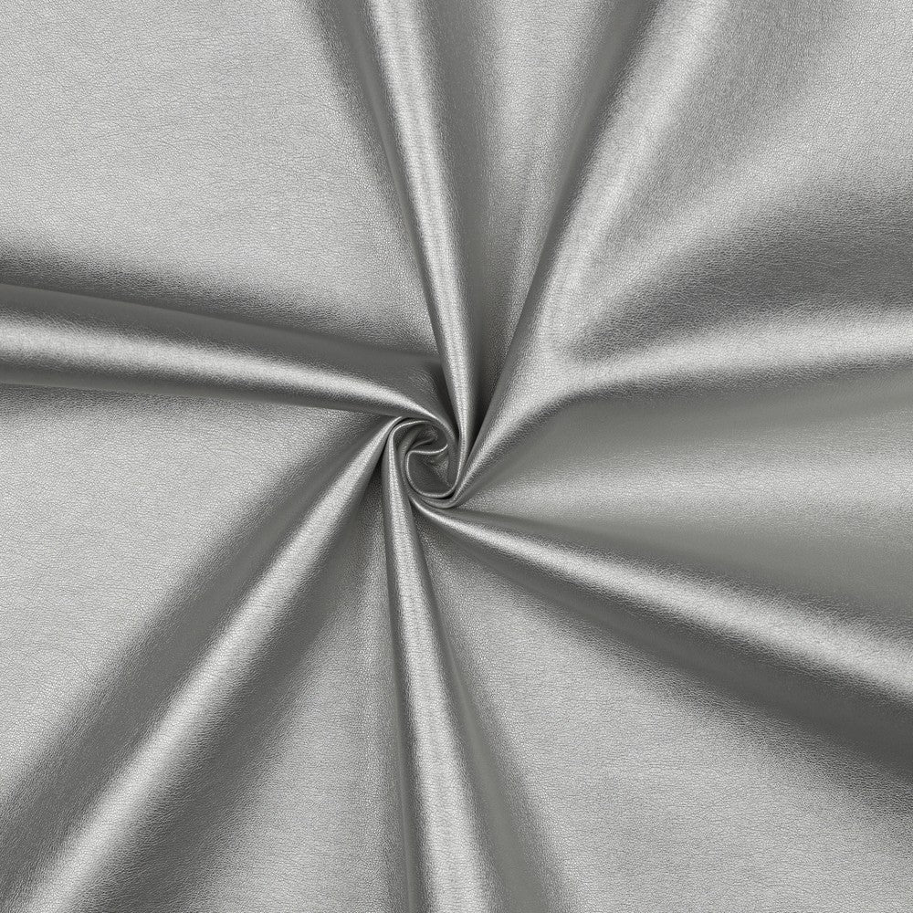 Faux leather licht zilver metallic