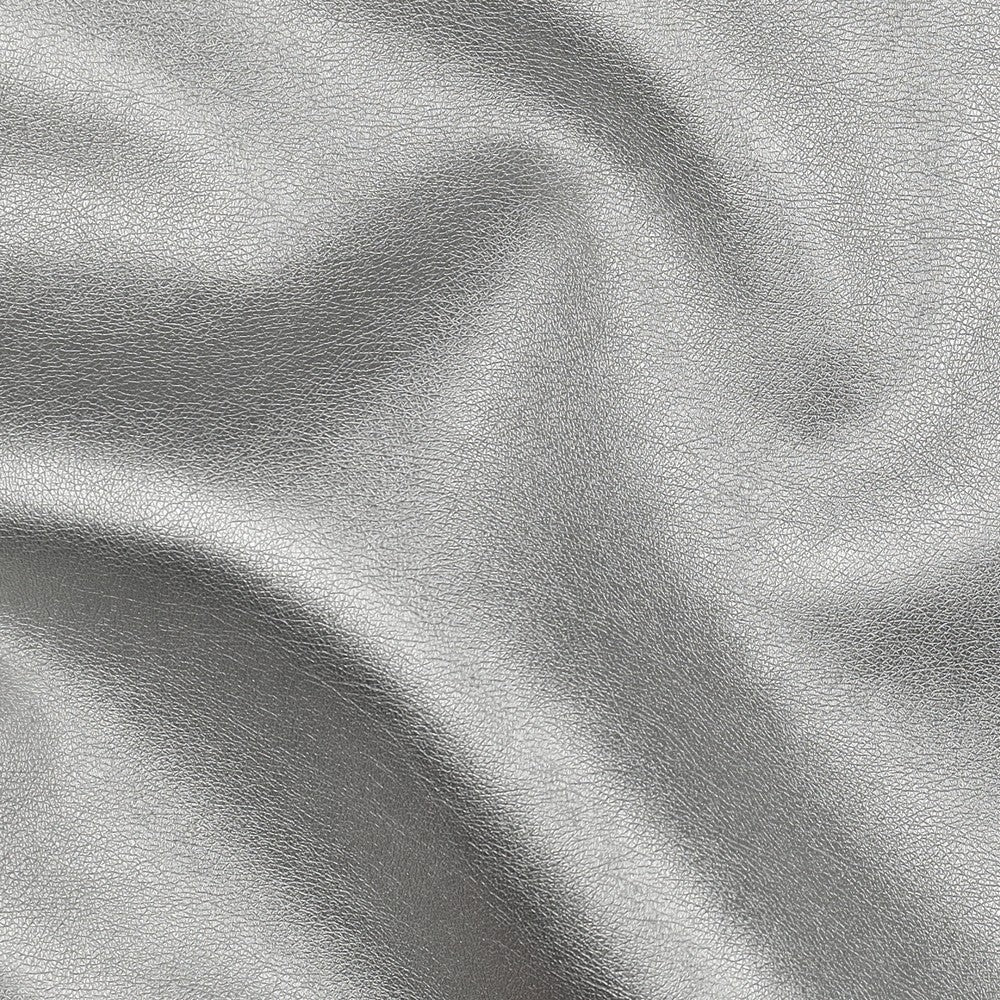 Faux leather licht zilver metallic
