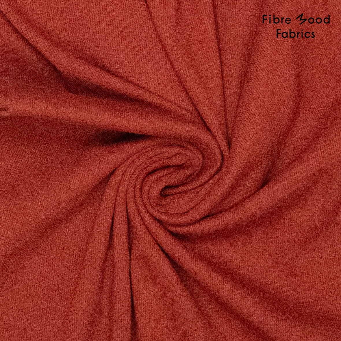 Fibre Mood - Boordstof rib donkerrood