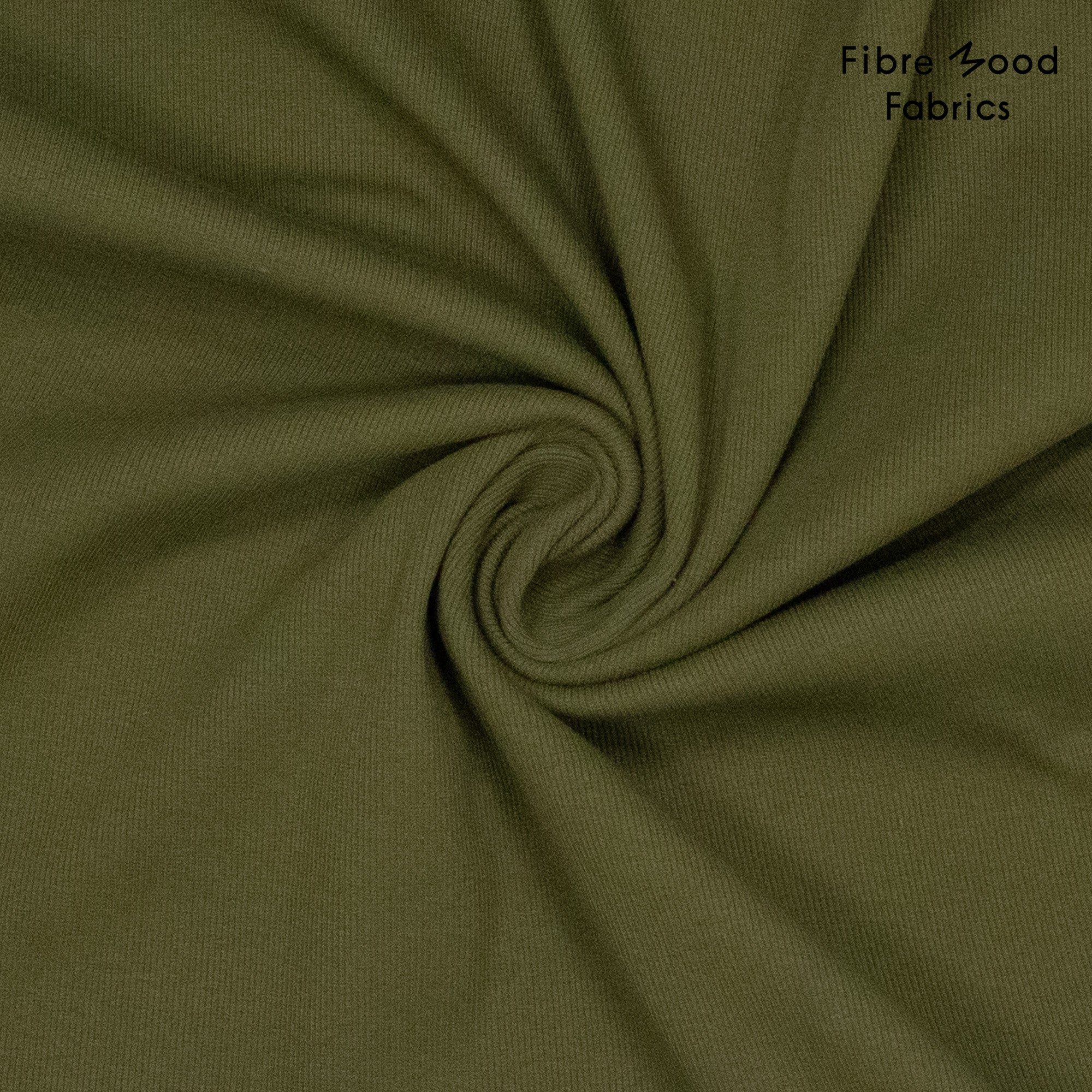 Fibre Mood - Boordstof rib jungle green