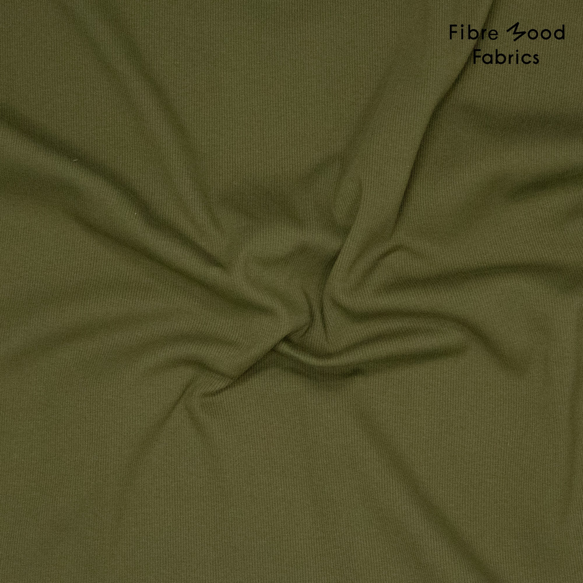 Fibre Mood - Boordstof rib jungle green