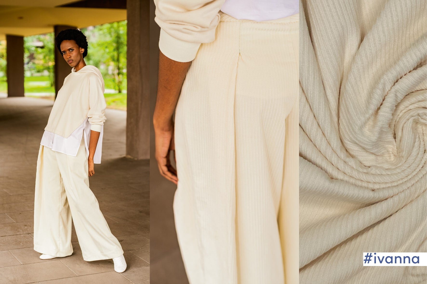 Fibre Mood - Corduroy 8W washed offwhite