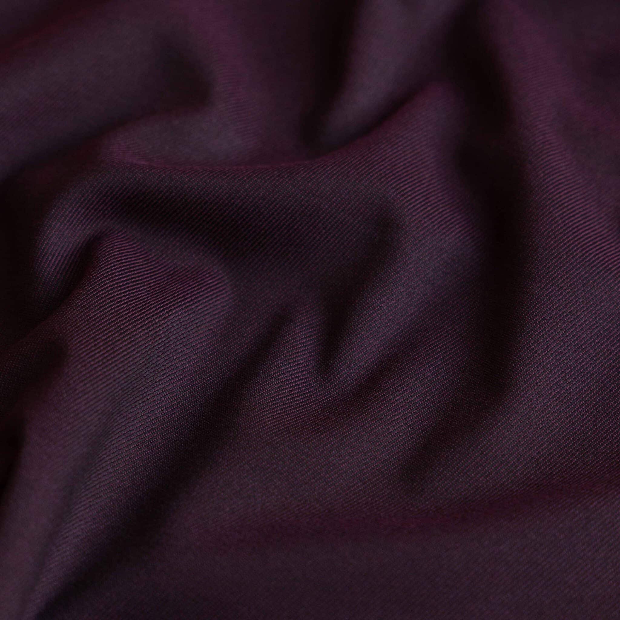 Fibre Mood - Geweven polyester/viscose yarn dyed zwart/aubergine