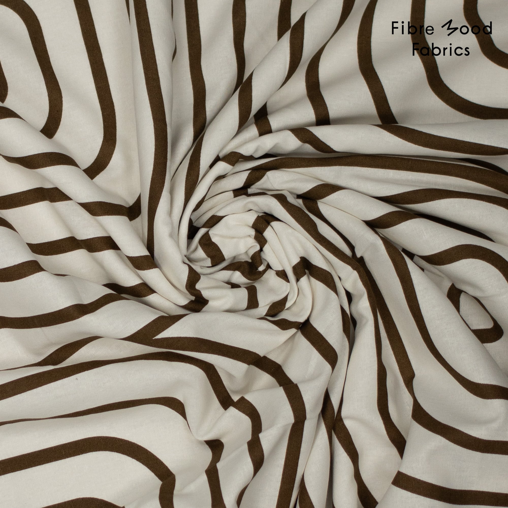 Fibre Mood - Linnen katoen washed abstract creme