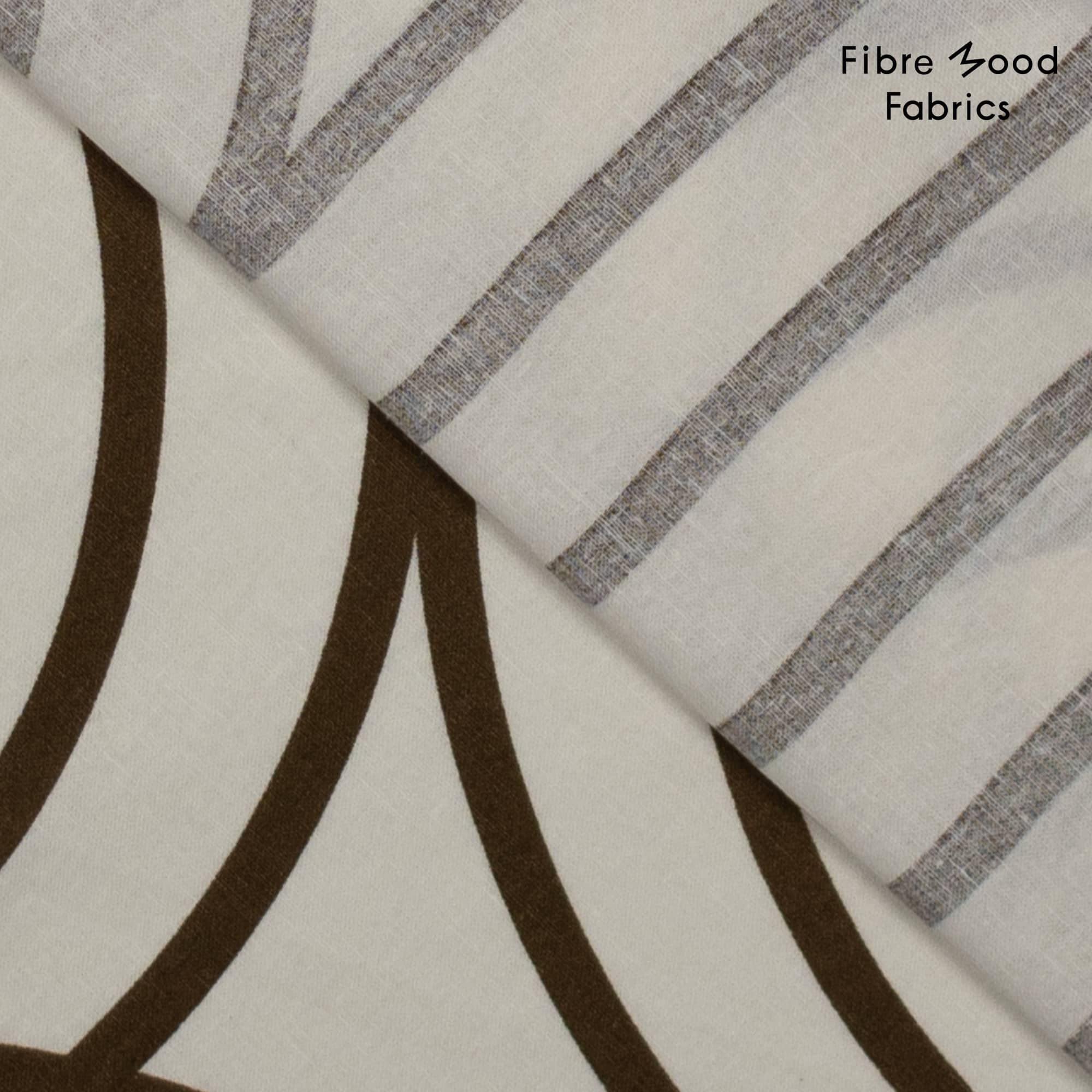 Fibre Mood - Linnen katoen washed abstract creme