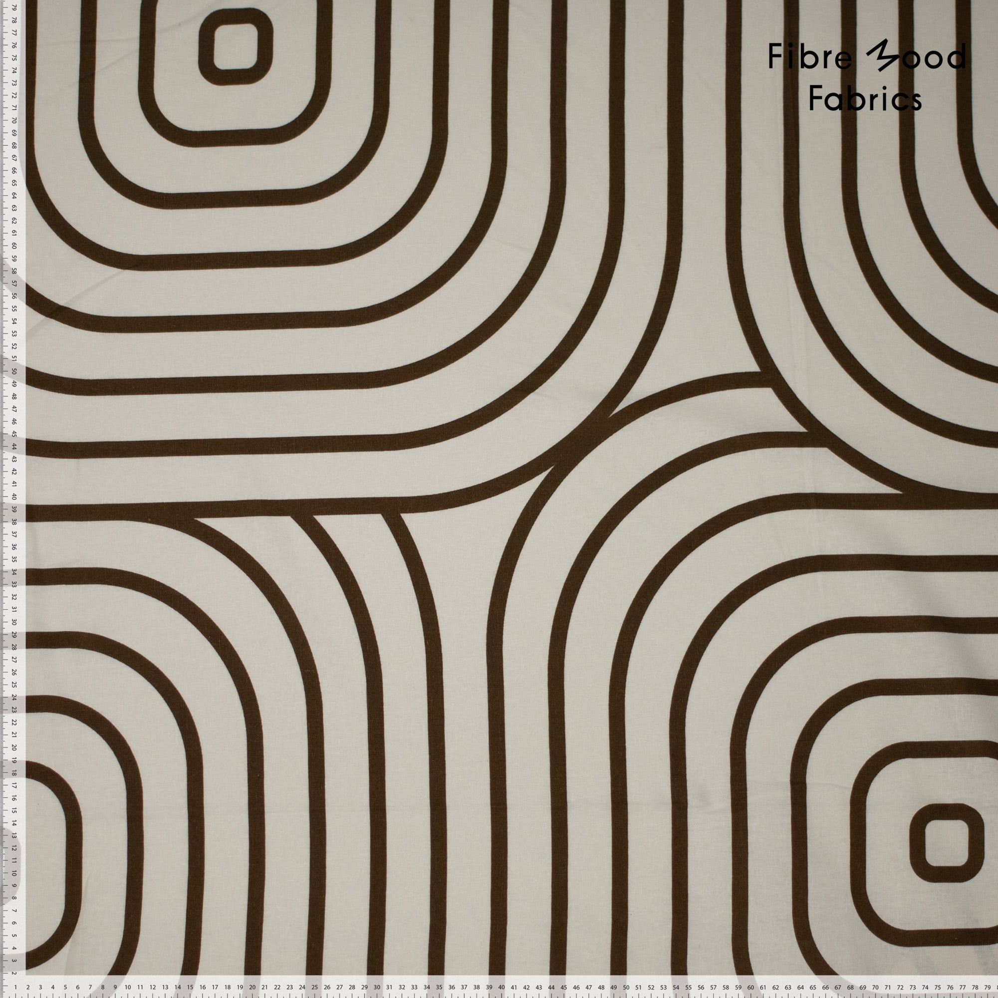 Fibre Mood - Linnen katoen washed abstract creme