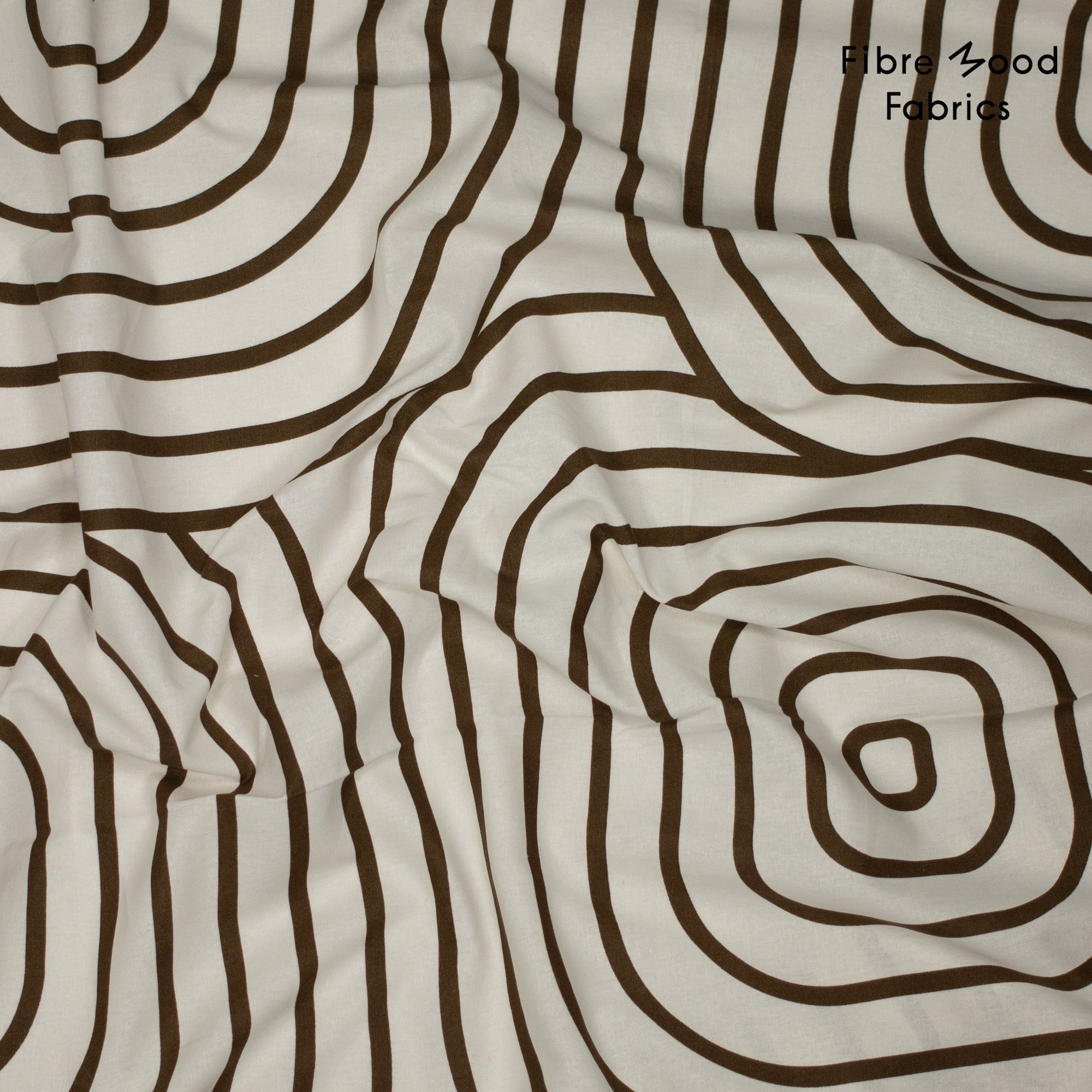 Fibre Mood - Linnen katoen washed abstract creme