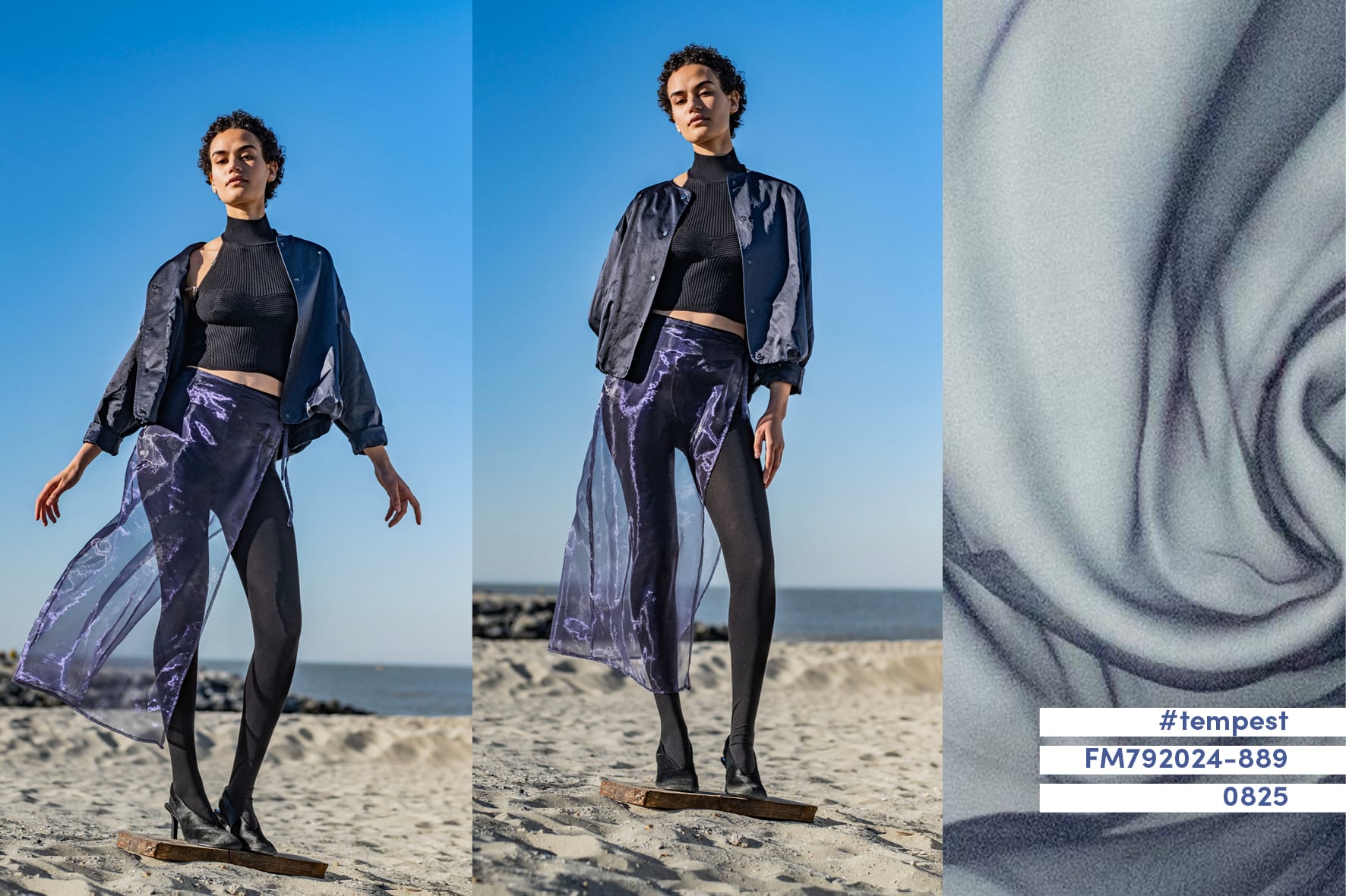 Fibre Mood - Organza donkerblauw