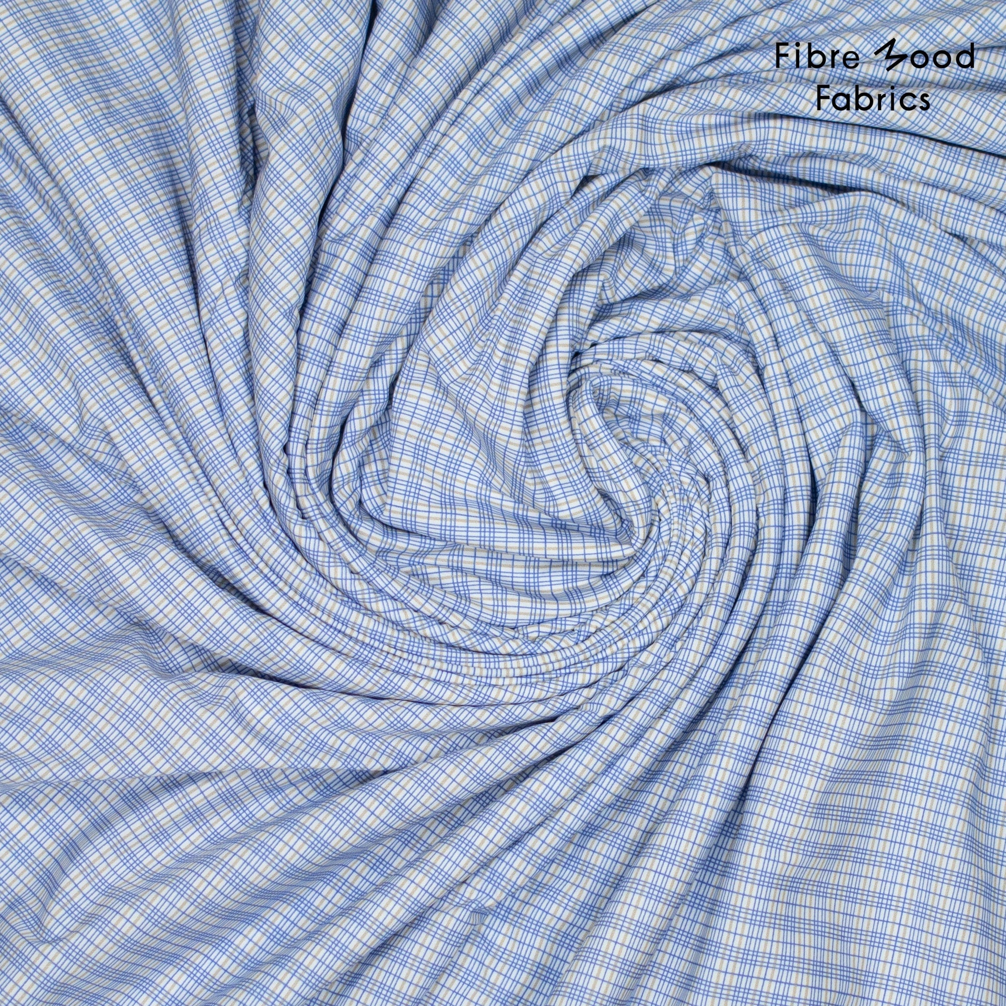 Fibre Mood - Poplin check blauw