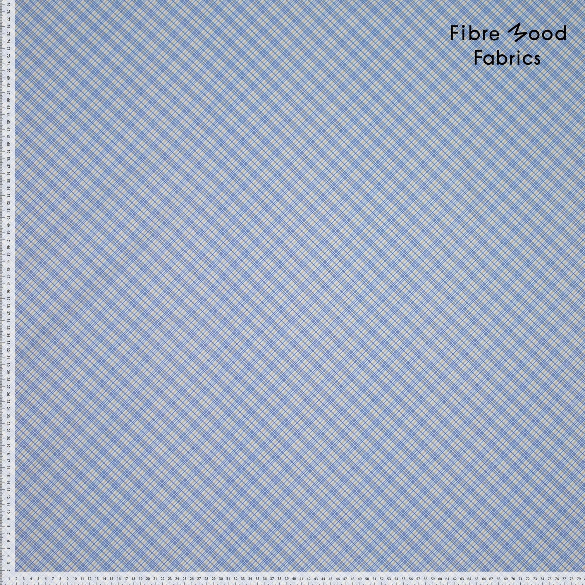 Fibre Mood - Poplin check blauw